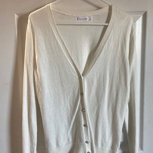 Cream size large cardigan like new